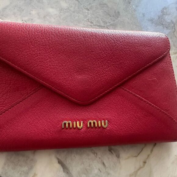 Miu Miu Raspberry Pink Envelope Wallet - Picture 13 of 17